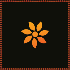orange flower frame