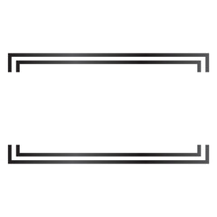 Black Rectangle Wedding Frame for Wedding Invites and Printables , Monogram Frame Minimal Luxury Logo Background