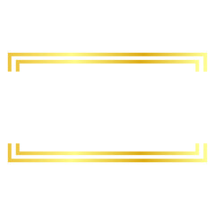 Obraz premium golden rectangle frame for any text frame for your text for weddings, invites and cards monogram sign with text space