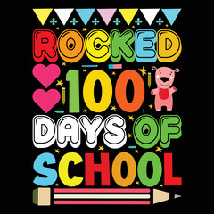 100 Days of school vector t-shirt design