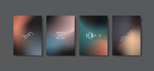 Unique modern A4 abstract gradient vector trend for cover, marketing template, business poster, Abstract color gradient, modern blurred background, and film grain texture