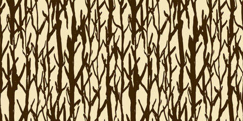 Tree background. Seamless pattern.Vector. 木々のパターン