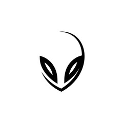 The original vector logo is the face of an alien. A design element. T-shirt design