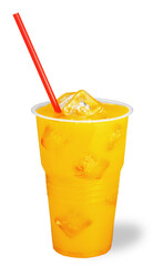Health orange juice in bottle