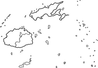 doodle freehand drawing of fiji map.