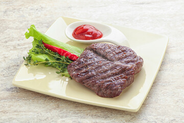 Grilled machete skirt beef steak