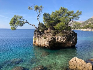 island in the sea, Rock of Brela
