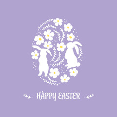 Happy Easter vector banner