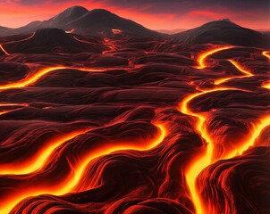 lava as neon lights