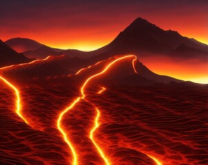 lava as neon lights