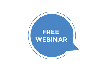 Free webinar button web banner templates. Vector Illustration
