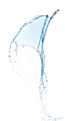 Fototapeta na wymiar blue splash of water with splashes and drops
