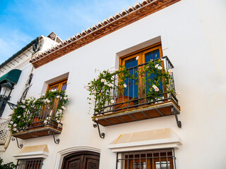 Fototapeta na wymiar Typical Spanish Architecture in Nerja on the Costa Del Sol in Southern Spain