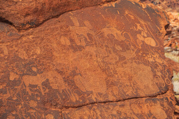 Twyfelfontein, site of ancient rock engravings in the Kunene Region of north-western Namibia.