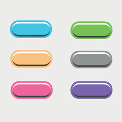 Set of colored web buttons

