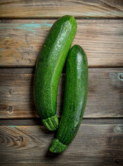 Ripe fresh zucchini.