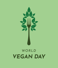 Obraz premium World vegan day, Vector illustration, World Vegan Month, November, vegetable day, fresh vegetable, world food day, world vegetarian day, design template poster, banner