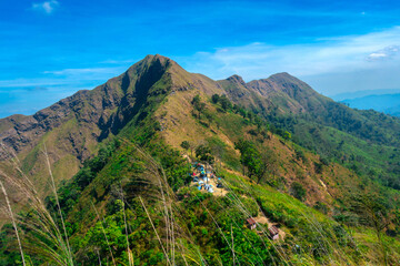 Mountain for Hiking and Climbing with blue sky.Top of mountains peak at Khao Chang Phuak Mountain...
