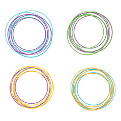 Color circles set vector illustration
