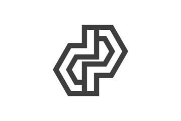 dp logo concept ambigram