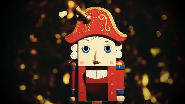 footage of wooden toy dark background