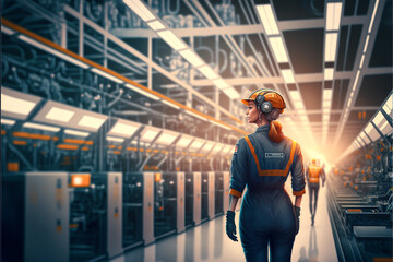 Smart factories, where technology and automation collide to bring efficiency and innovation to the forefront Industry 4.0 is revolutionizingม artificial intelligence optimizes production Generation AI