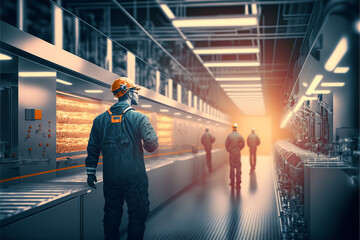 Smart factories, where technology and automation collide to bring efficiency and innovation to the forefront Industry 4.0 is revolutionizingม artificial intelligence optimizes production Generation AI