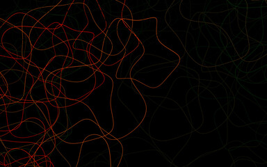 Dark Green, Red vector backdrop with memphis shapes.