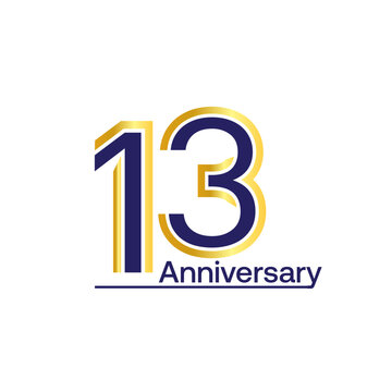 13 year anniversary celebration logotype