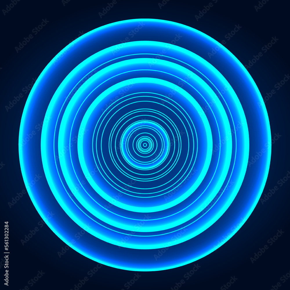 Poster abstract background circle of technology there was light all around. emphasis on the use of blue ton