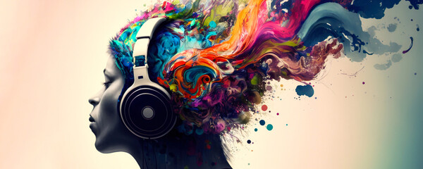 Music Vibes, multicolored audio headphones