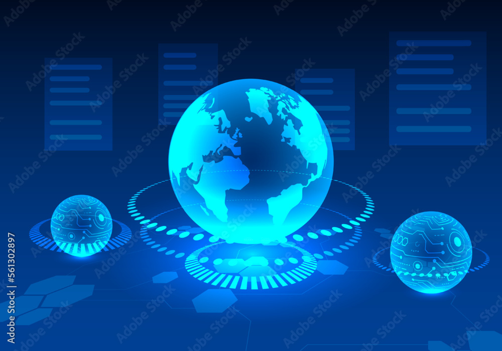 Poster background technology global is something that develops people around the world to progress and be m