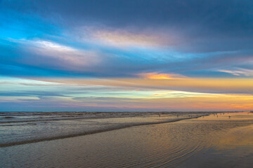 sunset on the beach © Roy