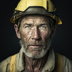 Tradesman-Miner Portrait-Generative AI