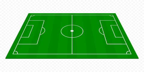 Football field. Soccer field. Realistic European football stadium vector illustration. Soccer stadium illustration.