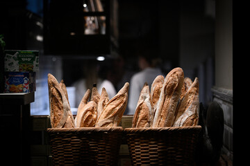 Bread is seen on display at a French bakery in Warsaw, Poland on 22 December, 2022. 