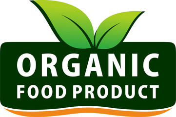 Organic Food Product label sticker badge Vector	