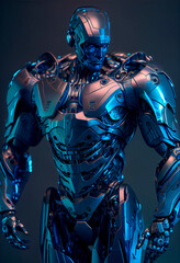 Robot. Futuristic interpretation Future 2025. Virtual reality. My Collection. Illustration.