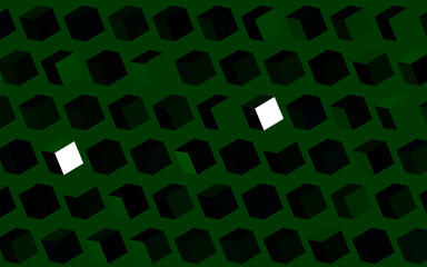 Dark Green vector backdrop with rhombus.