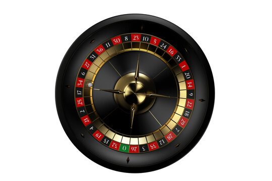 Black Matt Vegas Style Roulette Wheel PNG