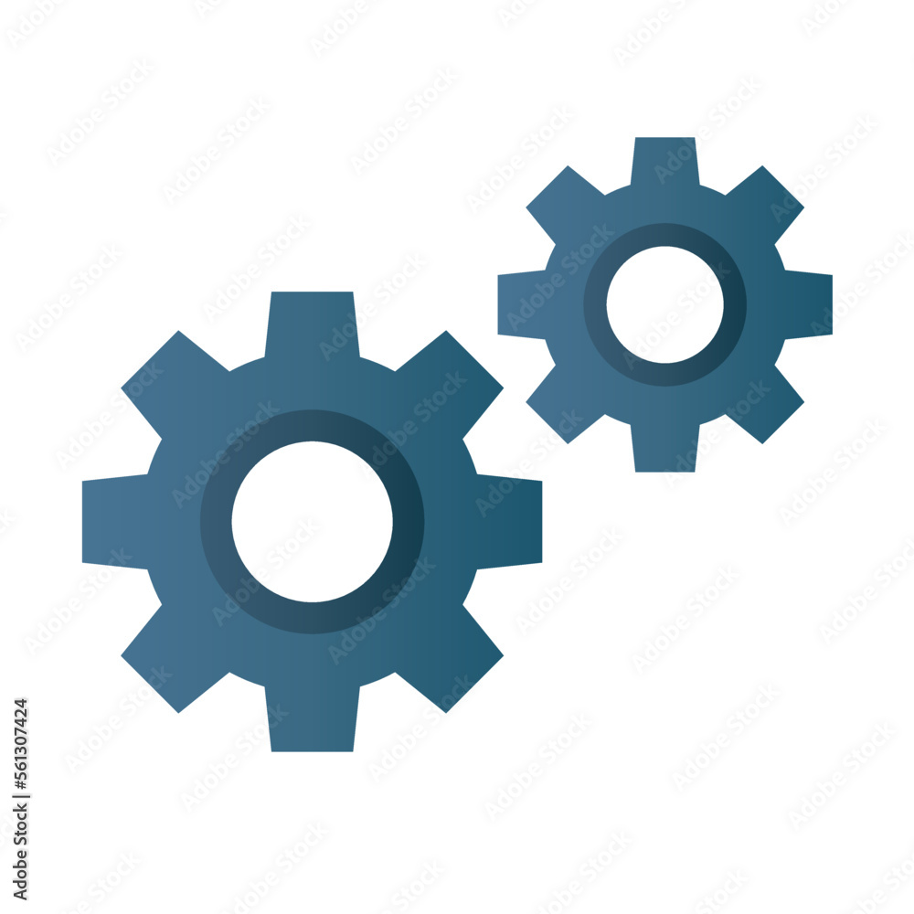 Poster modern gears icon. system configuration icon. vector.