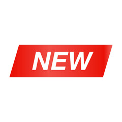 NEW label with flat design. Breaking News. Latest News. Vector.