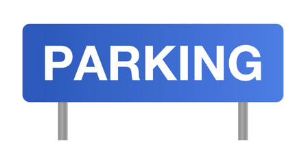 Horizontal parking sign icon. Vector