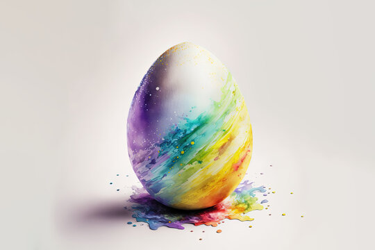 Easter Egg watercolour (Generative Art)