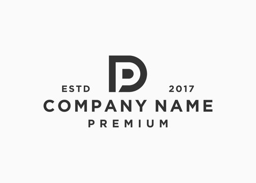 letter dp logo design vector illustration template