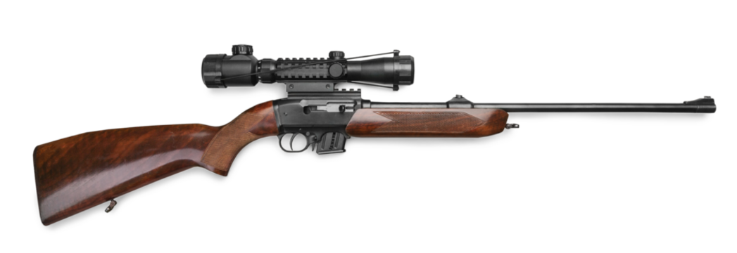 The big hunting gun with optical sight