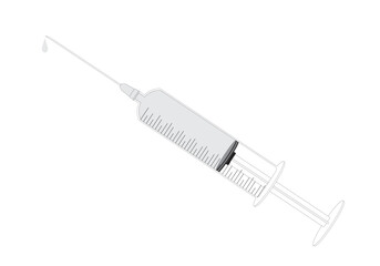 Hypodermic syringe disposable syringe medicine Vector illustration isolated on white background