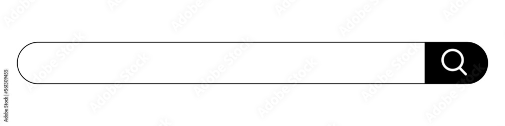 Fototapete search box with wide input space. internet search box. vector.