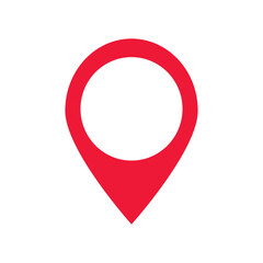 Red map pin. Location icon. Vector.