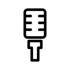 An old hand mic icon. Microphone for singer or emcee. Vector.